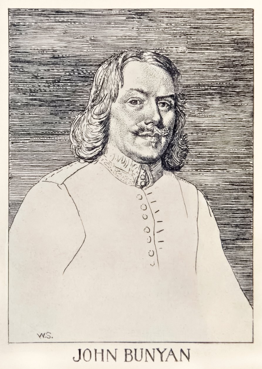 John Bunyan, auteur van De Christenreis naar de Eeuwigheid, illustratie door William Strang door William Strang