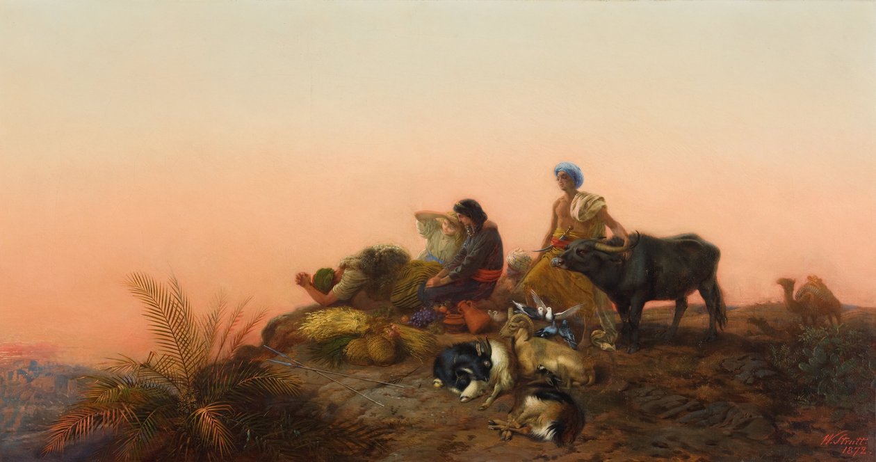 Jeruzalem pelgrims door William Strutt