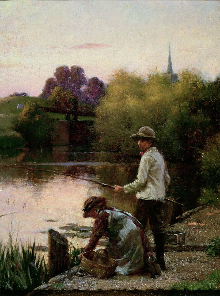 Een Beetje een Warboel, Rivier Severn Sluis, Nr. Worcester door William Teulon Blandford Fletcher