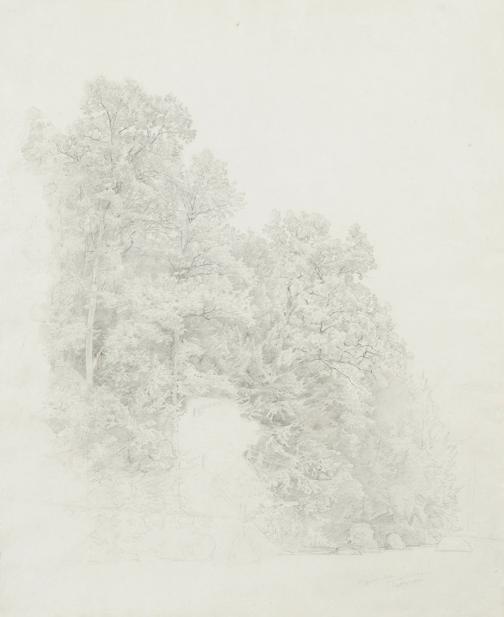 Oever van de Wissahickon, 1869 door William Trost Richards