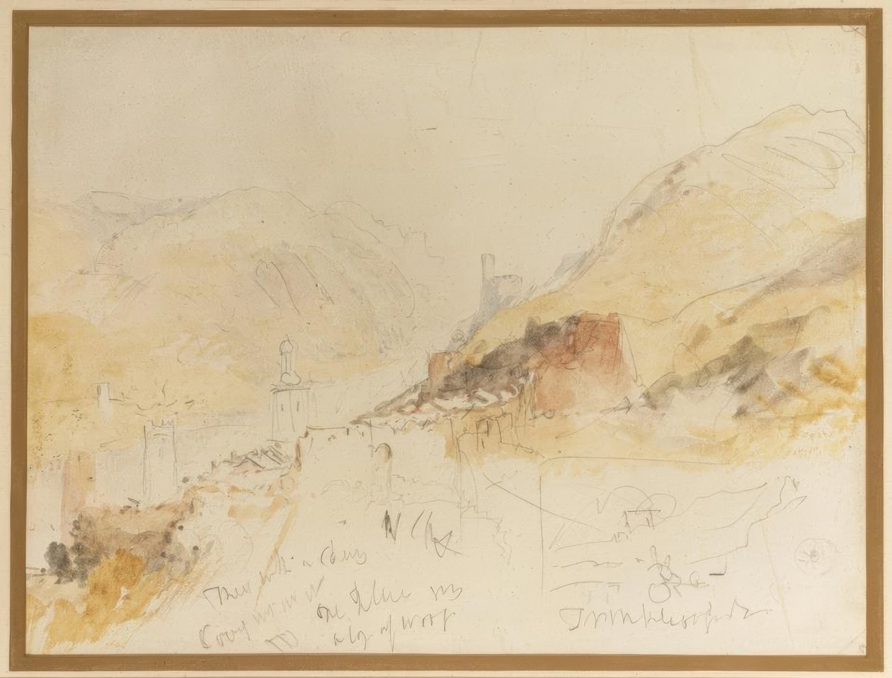 Rüdesheim aan de Rijn door Joseph Mallord William Turner