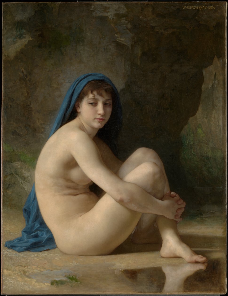 Zittend naakt door William-Adolphe Bouguereau