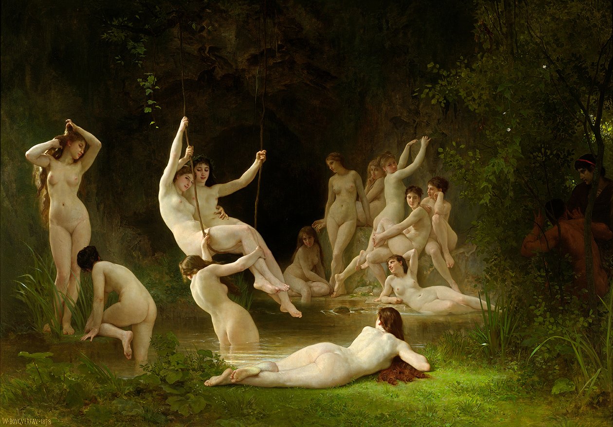 Het Nymfaeum door William Adolphe Bouguereau