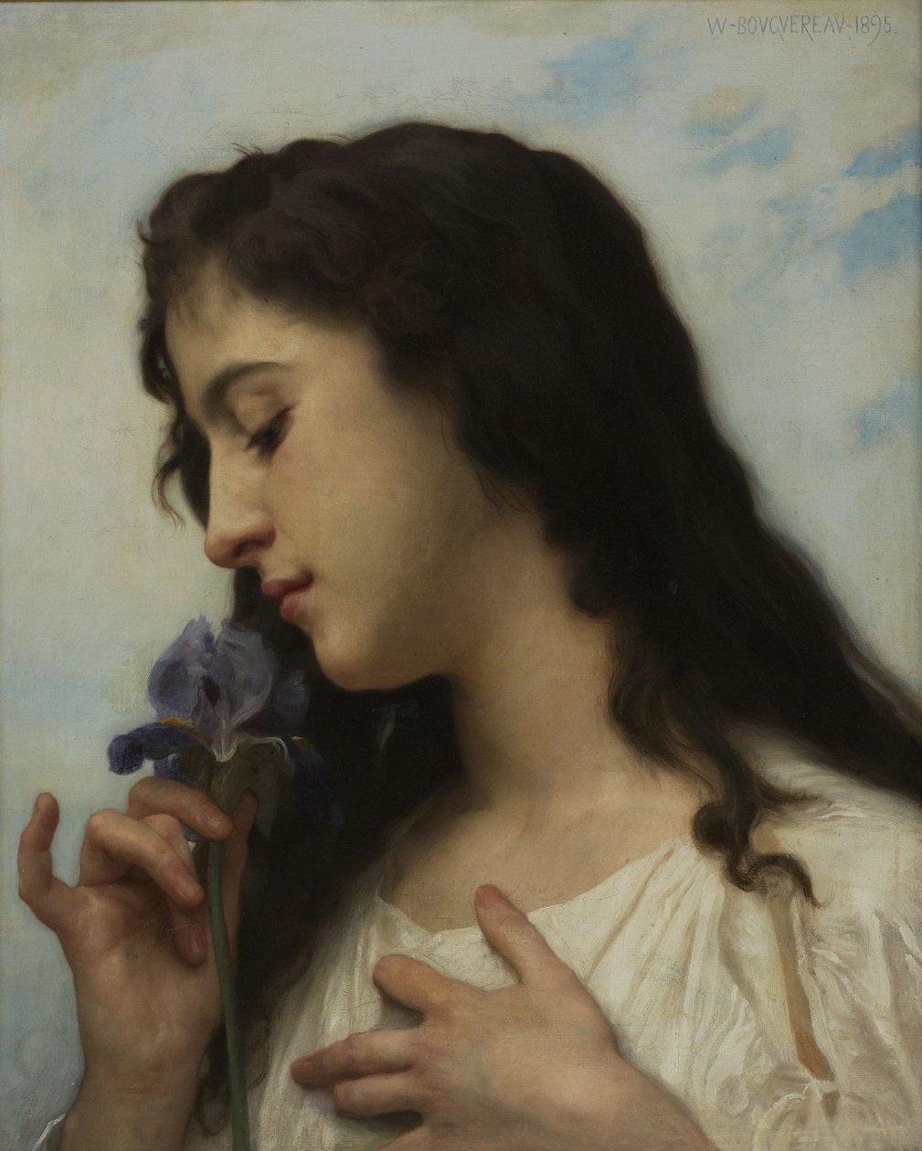 Vrouw met iris door William-Adolphe Bouguereau