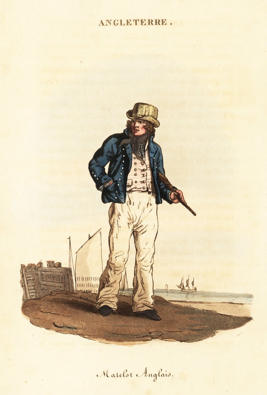 Britse matroos in de marine van Lord Nelson door William (after) Alexander