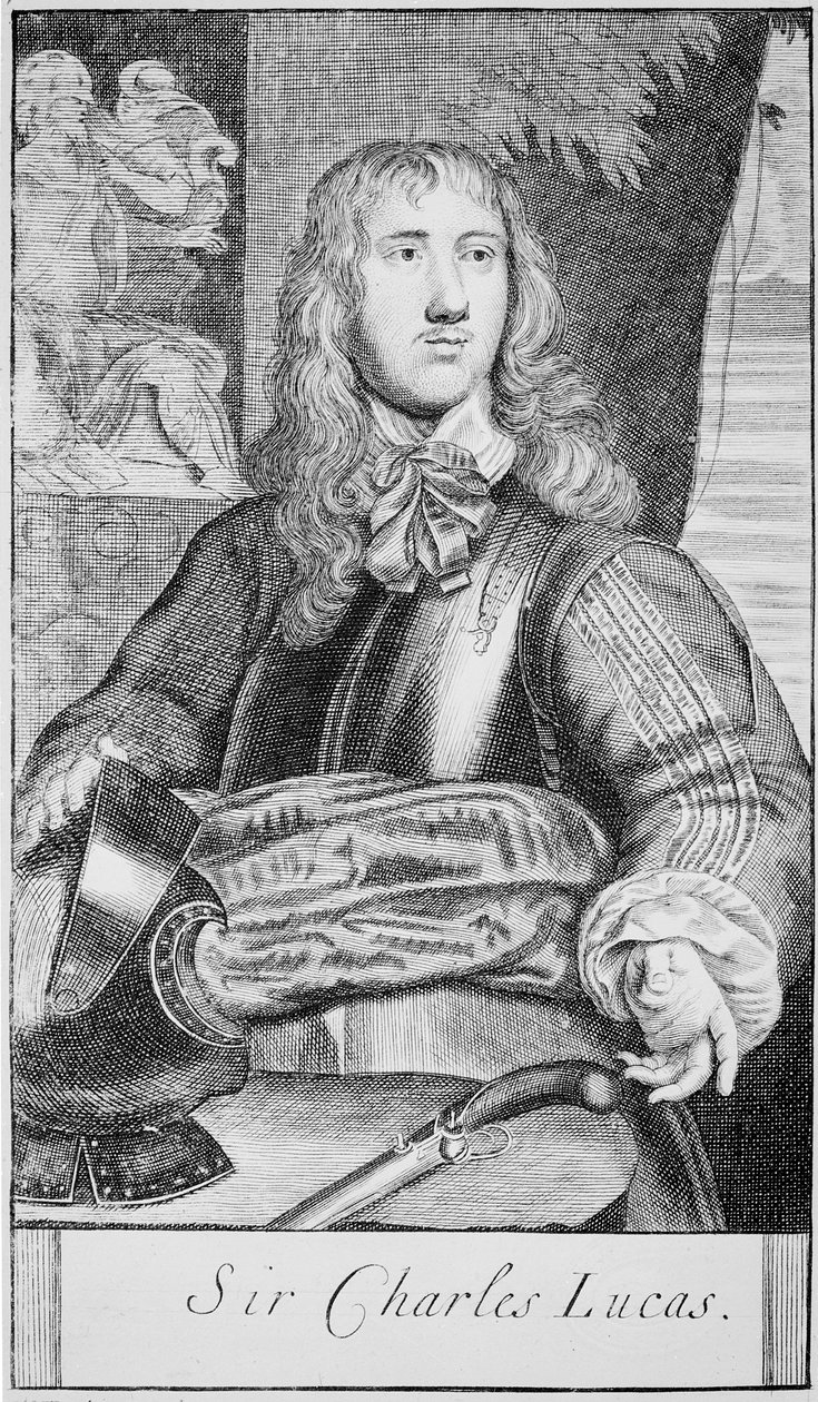 Sir Charles Lucas, ca. 1645 door William (after) Dobson