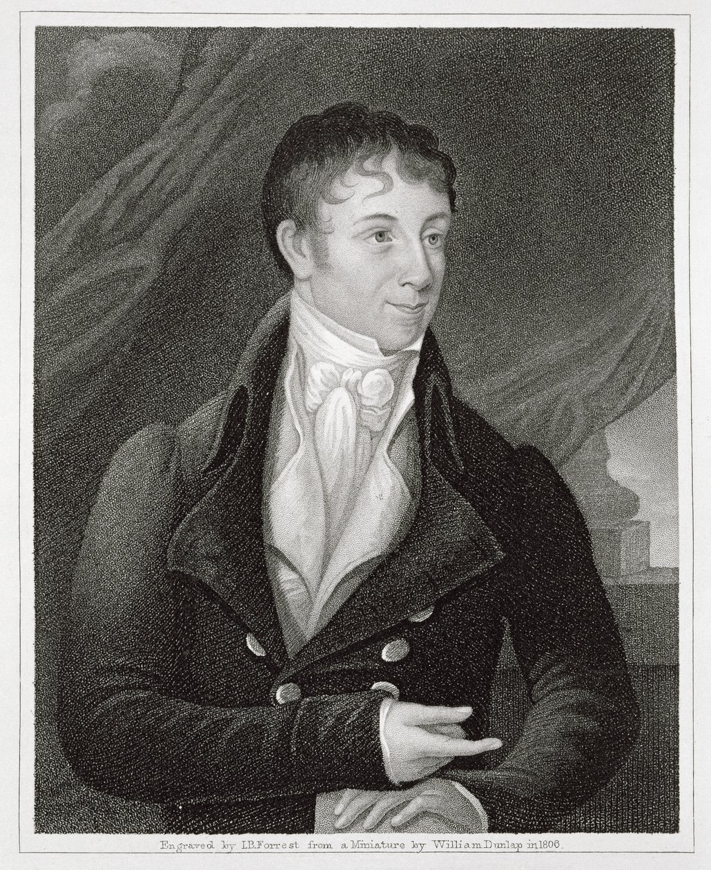 Portret van Charles Brockden Brown (1771-1810), gegraveerd door John B. Forrest (1814-70) door William (after) Dunlap