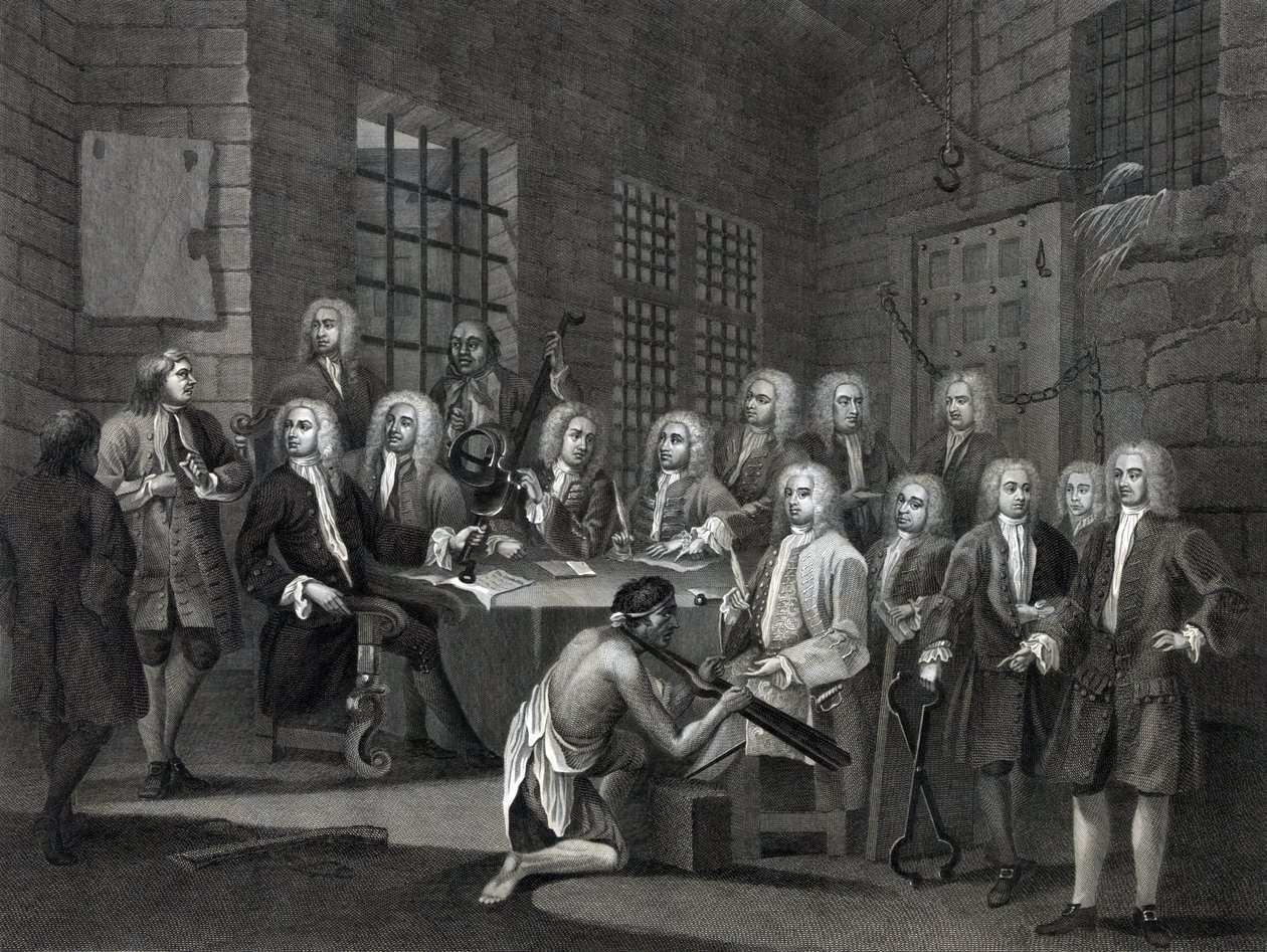 Leden van het Lagerhuis door William (after) Hogarth