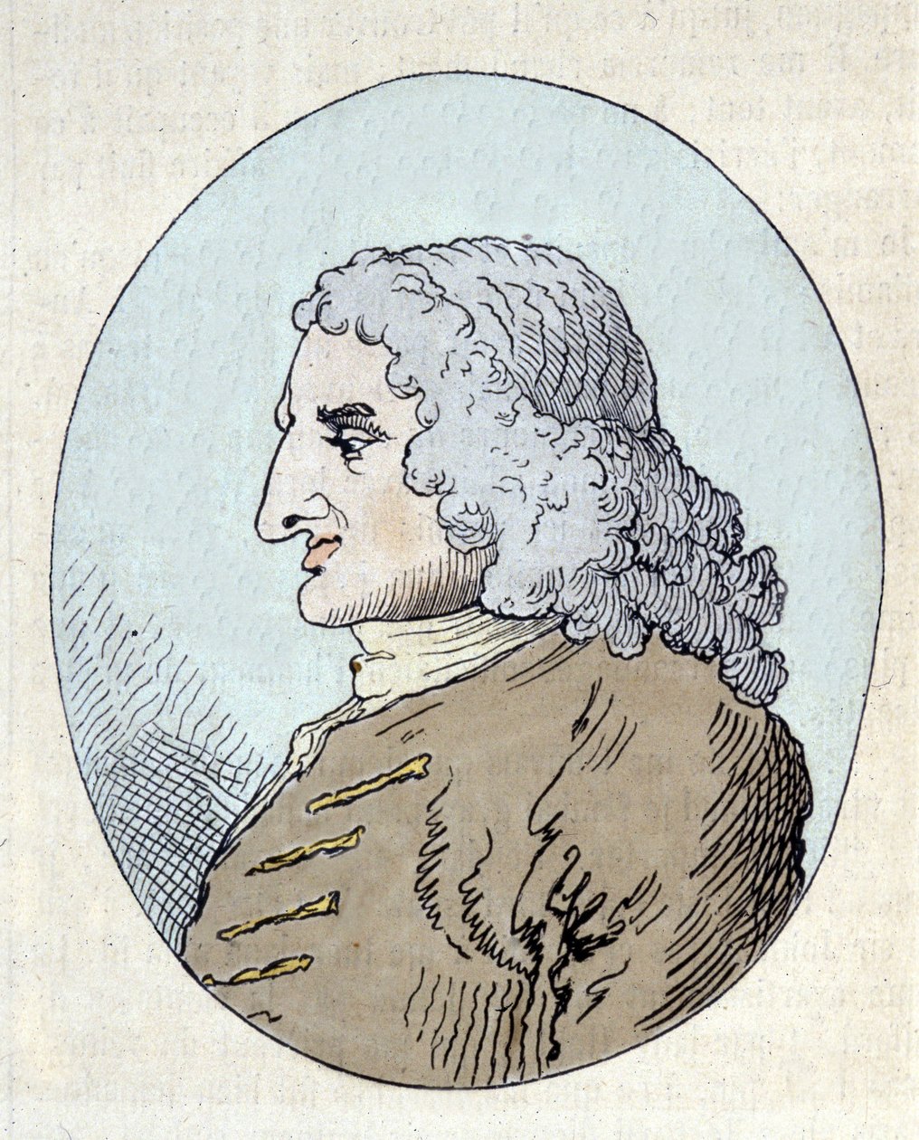 Portret van Henry Fielding door William (after) Hogarth