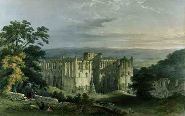 Rievaulx Abbey in de Rye Valley, uit 