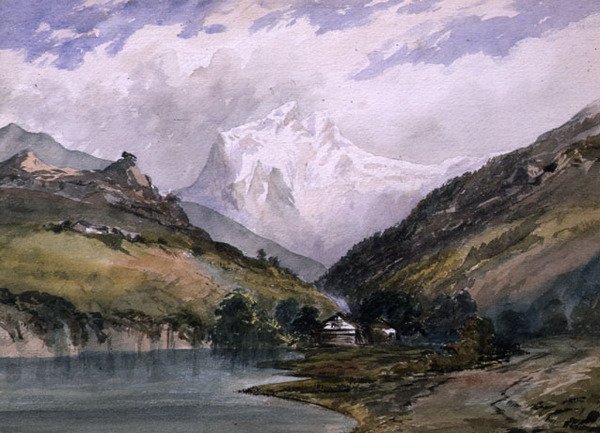 Wetterhorn, Berner Oberland door William (circle of) Callow