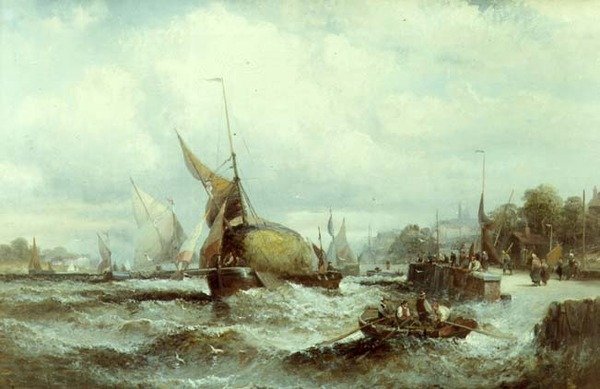 Een Woeste Zee door William A. Thornley or Thornbery