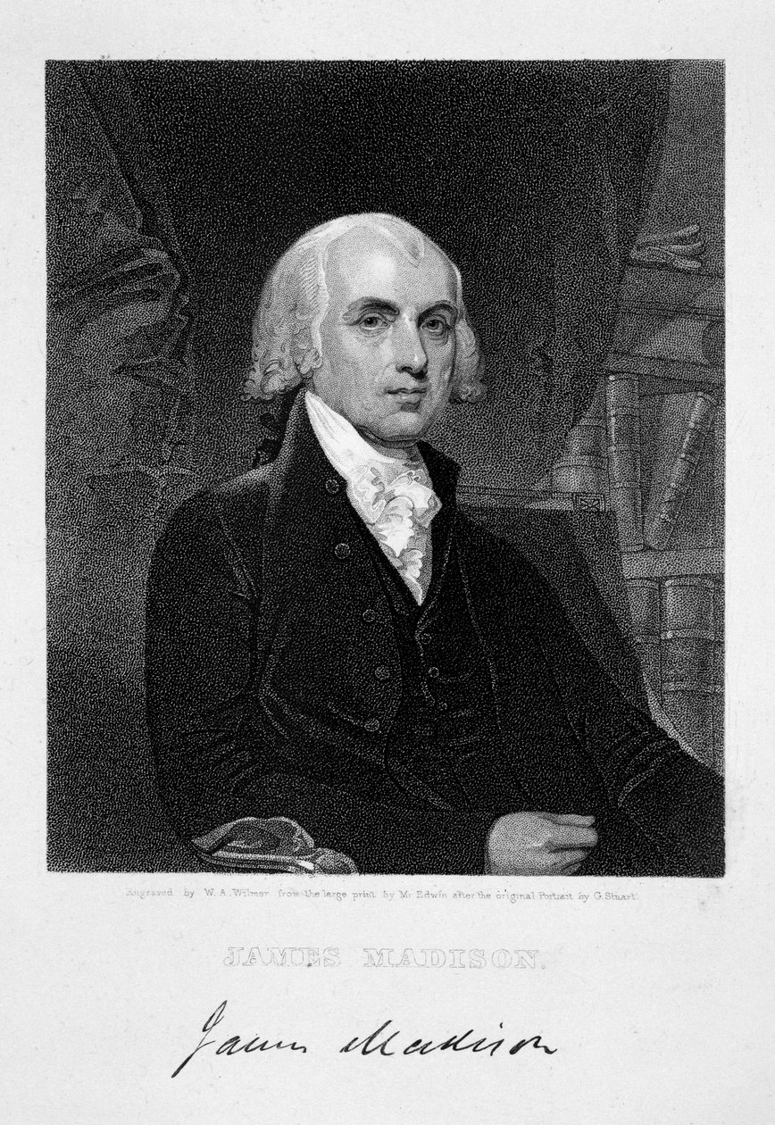James Madison, 4e president van de Verenigde Staten van Amerika door William A Wilmer