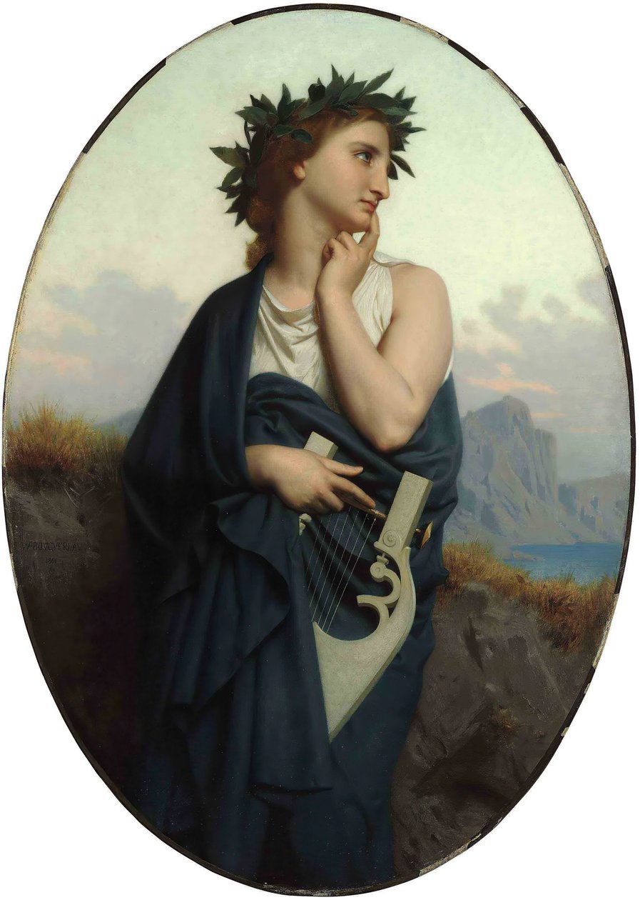 De muze Philomèle, 1861 door William Adolphe Bouguereau
