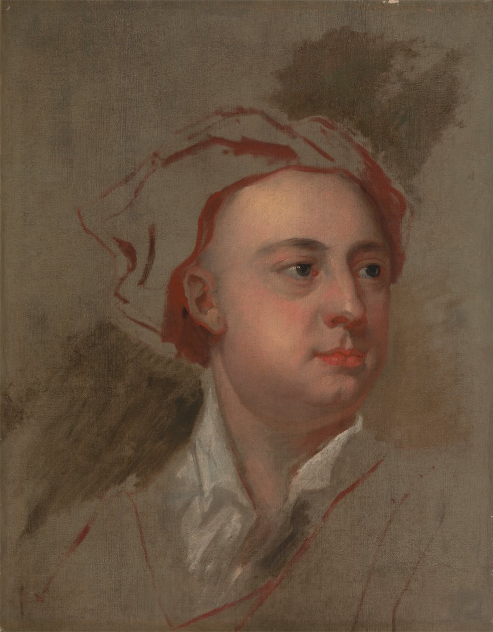 Een onvoltooide studie van het hoofd van James Thomson door William Aikman