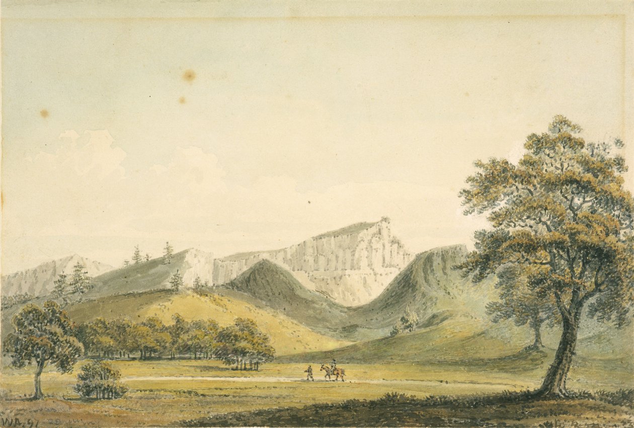 Een opmerkelijke berg bij de rivier van Monterrey door William Alexander