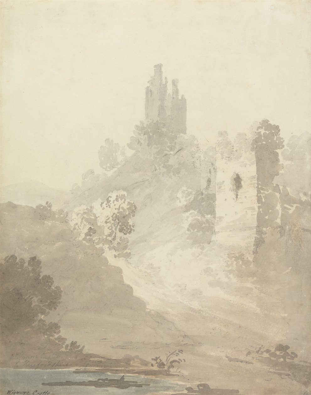 Wigmore Castle, Herefordshire door William Alexander