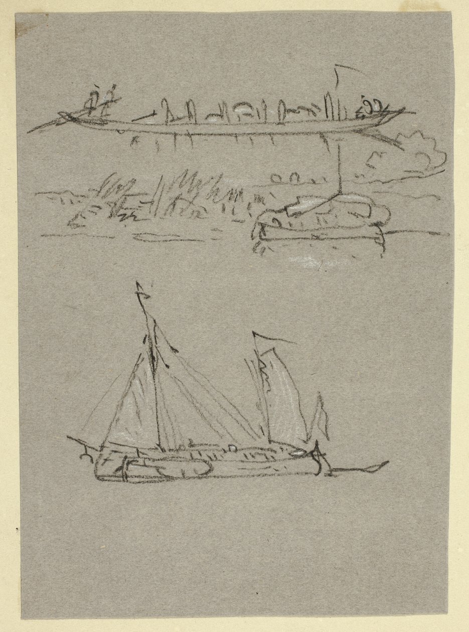 Rivierscènes door William Alfred Delamotte