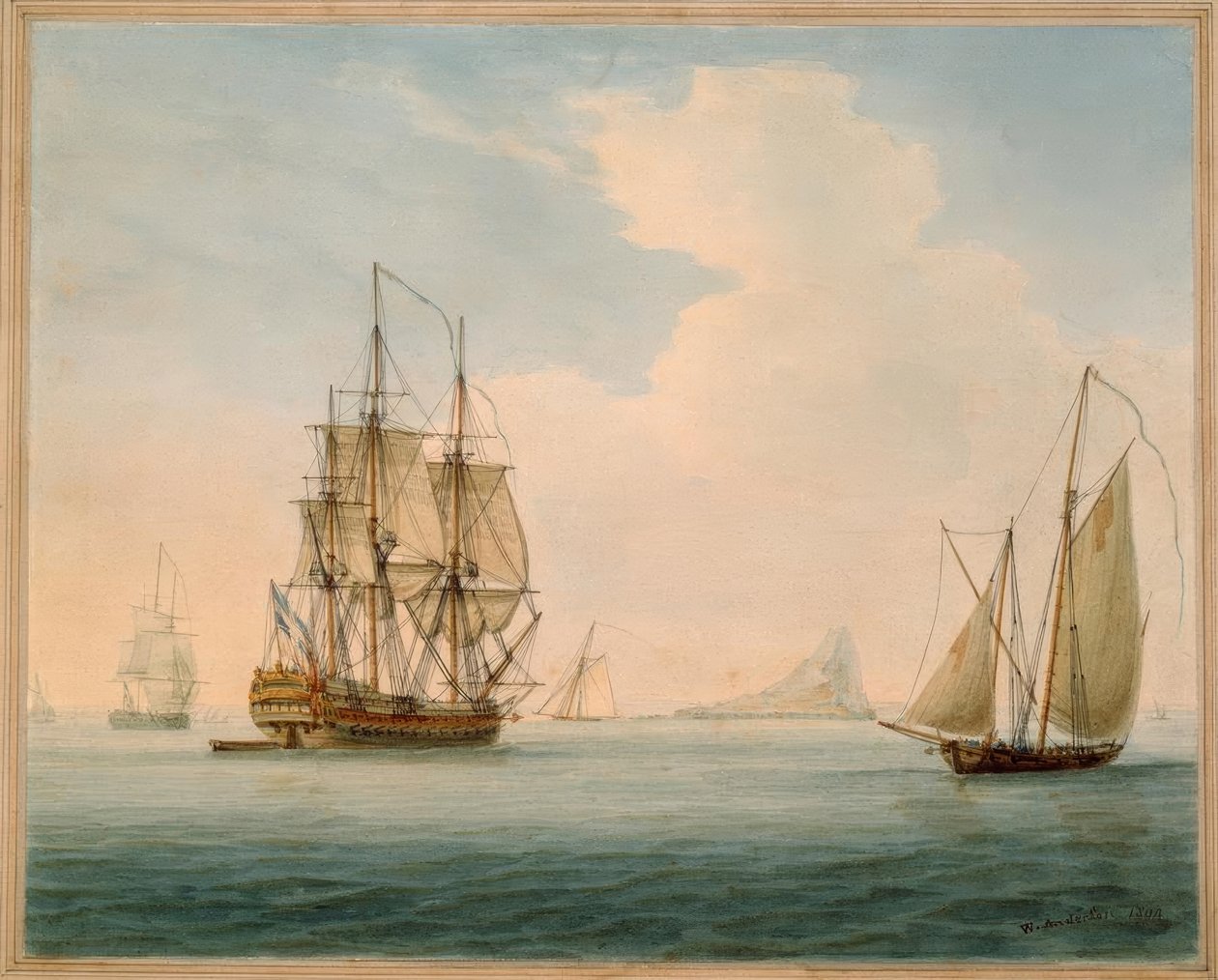 Brits oorlogsschip door William Anderson
