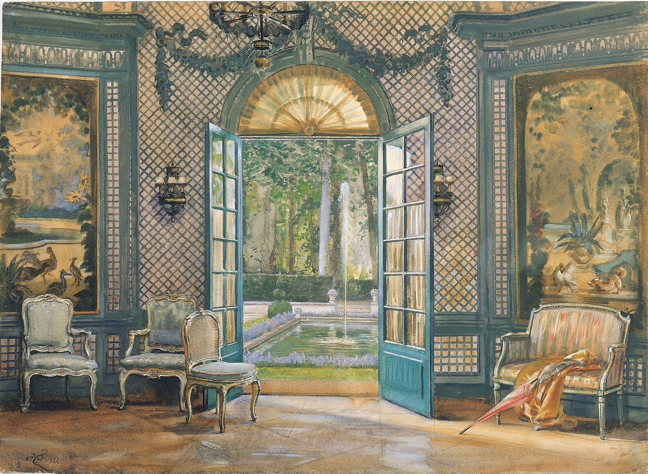 De muzieksalon van de 