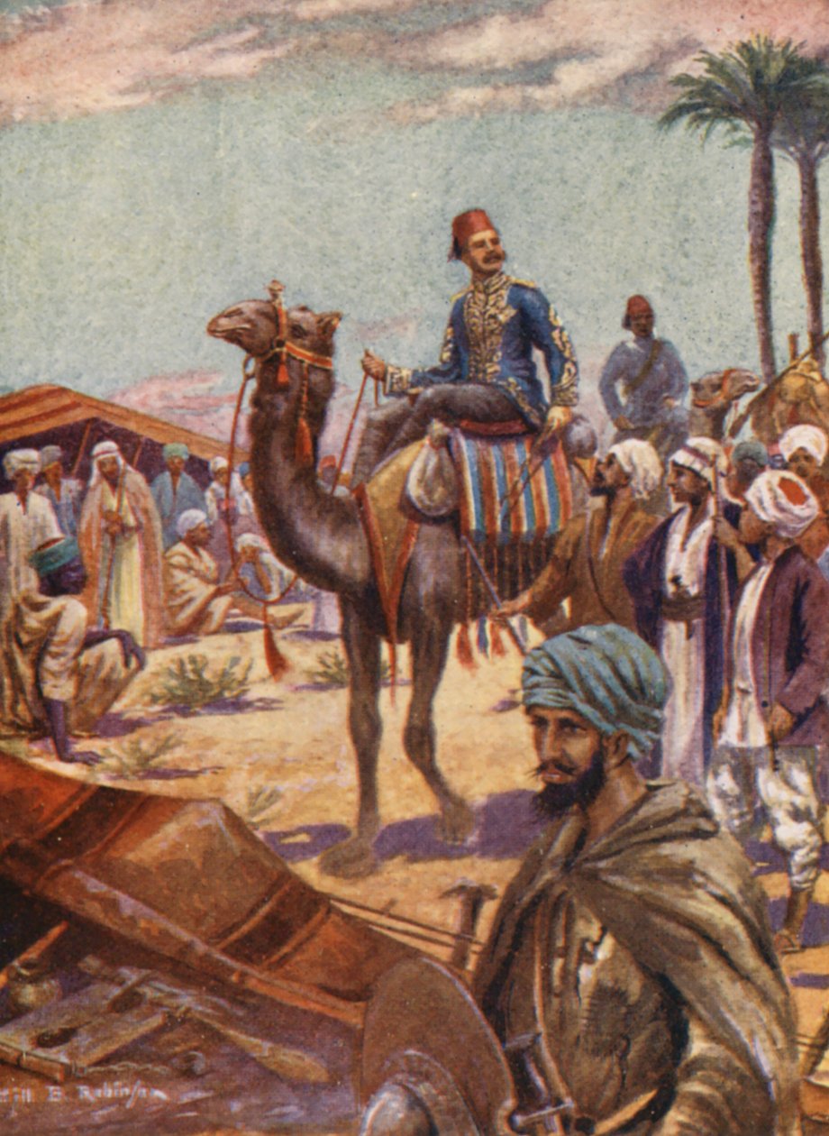Illustratie voor het leven van generaal Gordon (kleurenlitho) door William B. Robinson