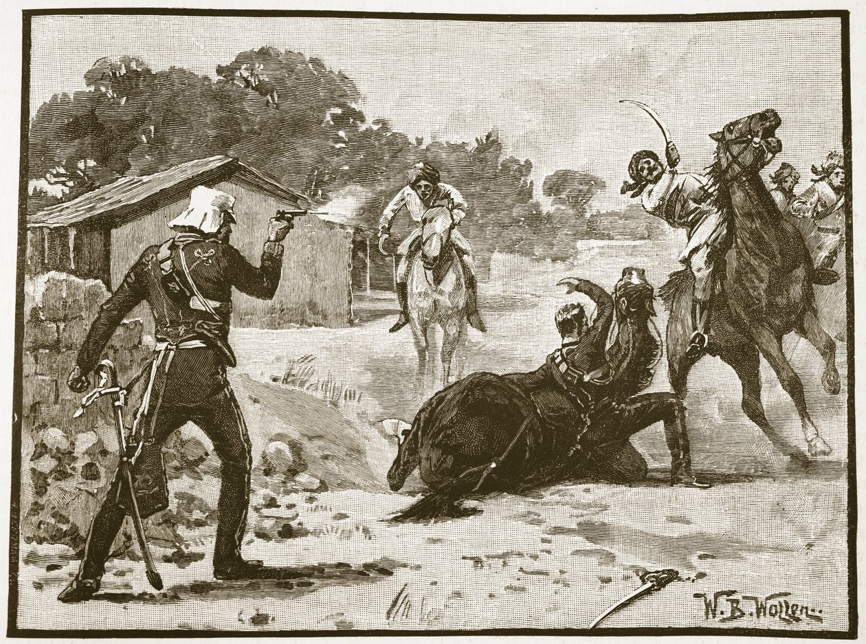 Hoe Majoor Tombs het Victoria Cross won, illustratie uit 