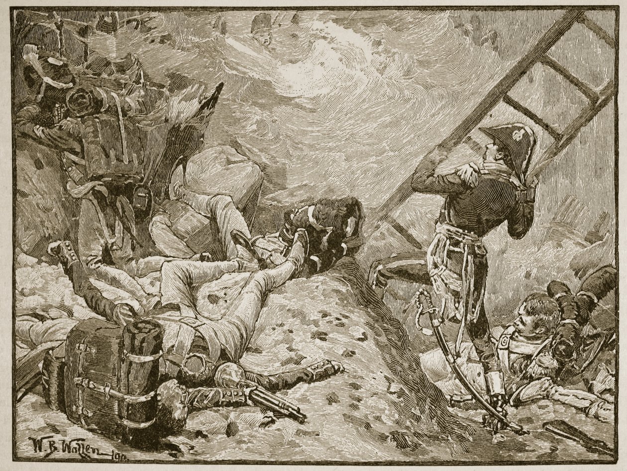 Maarschalk Lannes bij Ratisbon, illustratie uit 