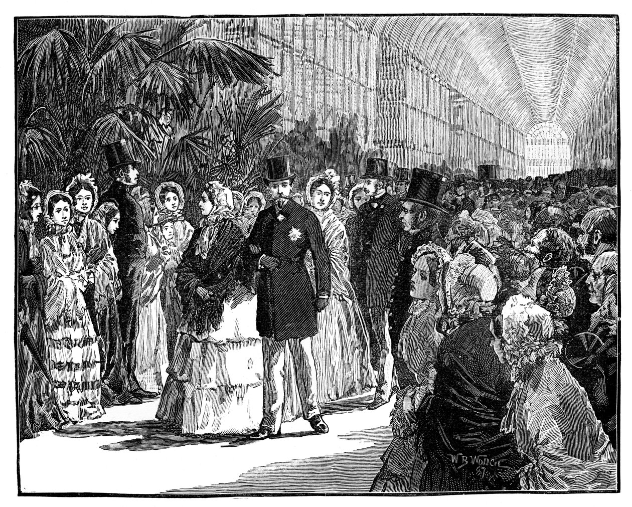 Koninklijk en Keizerlijk bezoek aan het Crystal Palace, 1850s, ca. 1888 door William Barnes Wollen