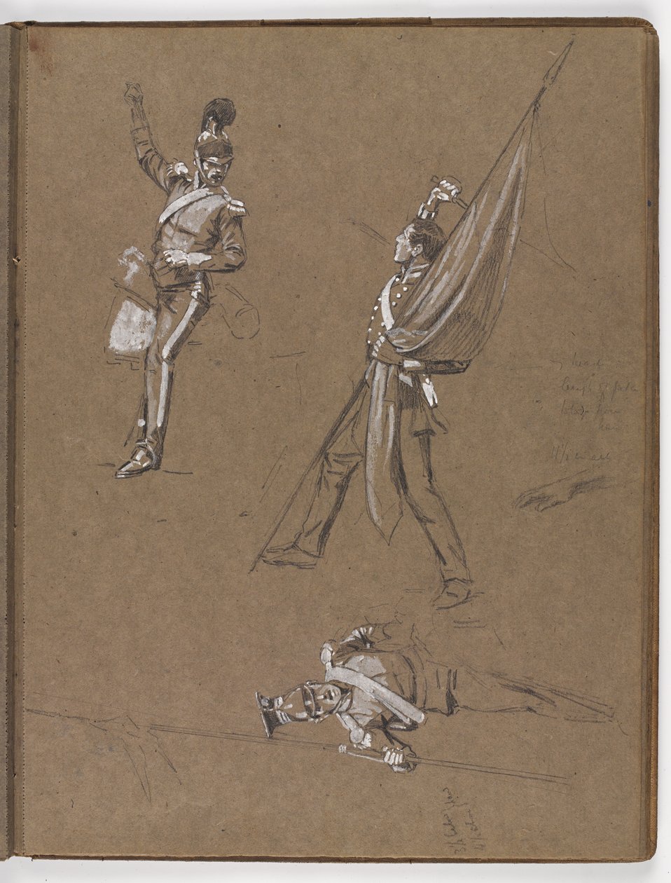 Studies voor het olieverfschilderij, De vlag: Albuhera, 16 mei 1811 door William Barnes Wollen