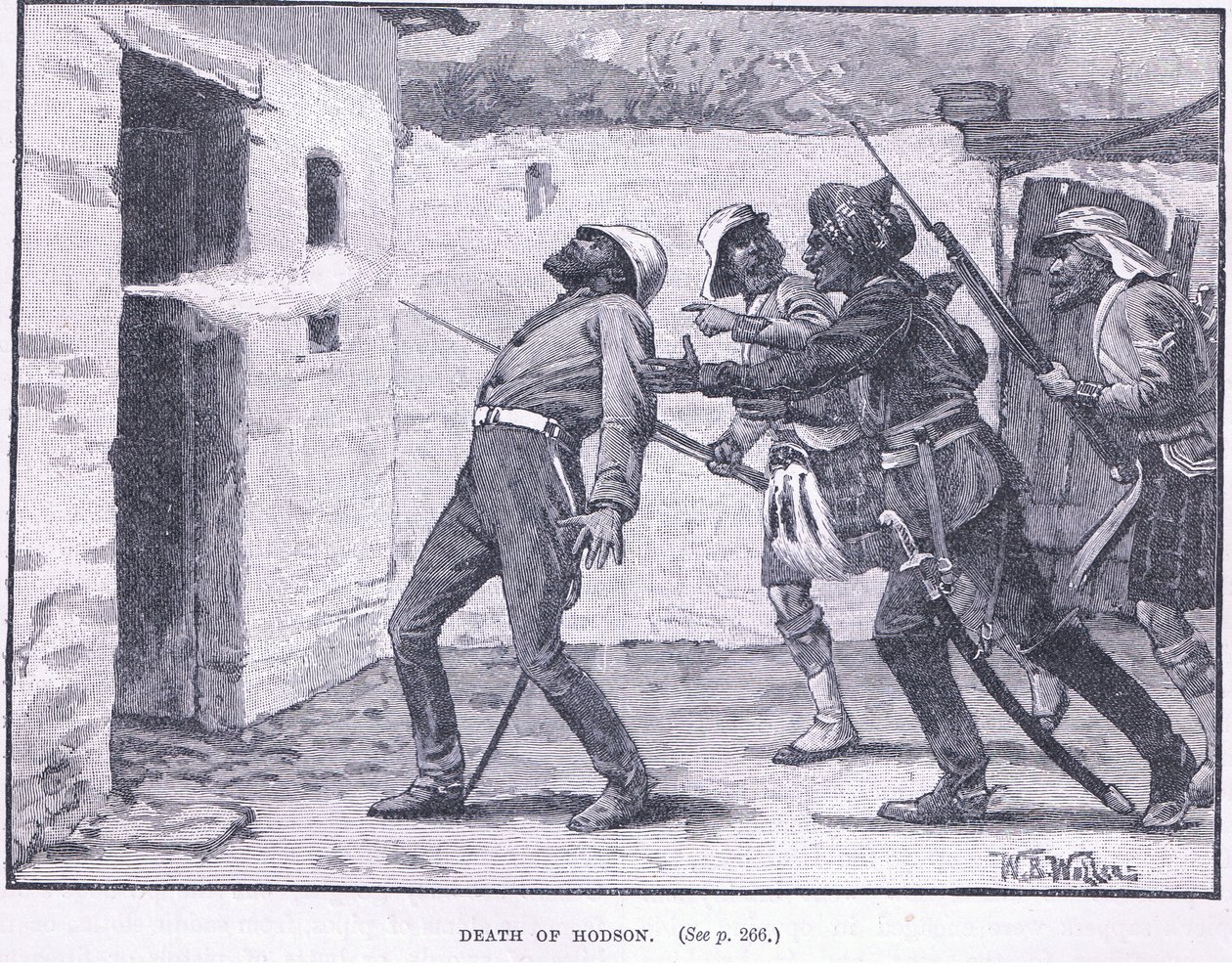 De dood van Hodson 1858 AD door William Barnes Wollen