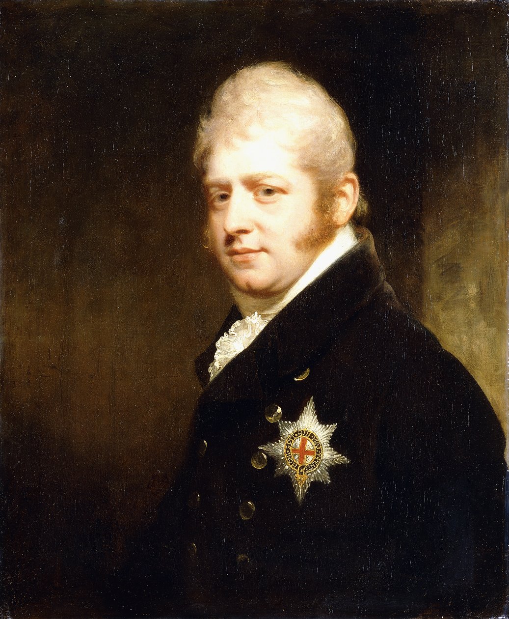 Portret van Prins Adolphus Frederick, Hertog van Cambridge, buste lengte met de Ster van de Kousenband, 1808 door William Beechey