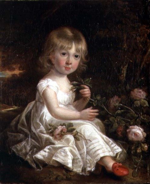 Portret van een jong meisje door William Beechey