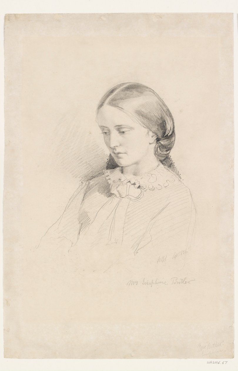 Josephine Butler, vroege feministische campagnevoerder, 1856 door William Bell Scott