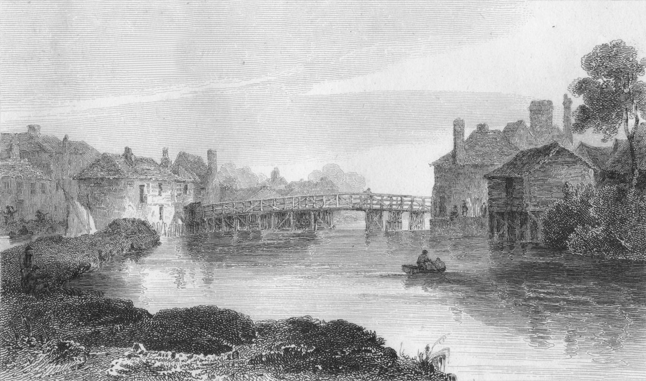 Eton Bridge, 1809 door William Bernard Cooke