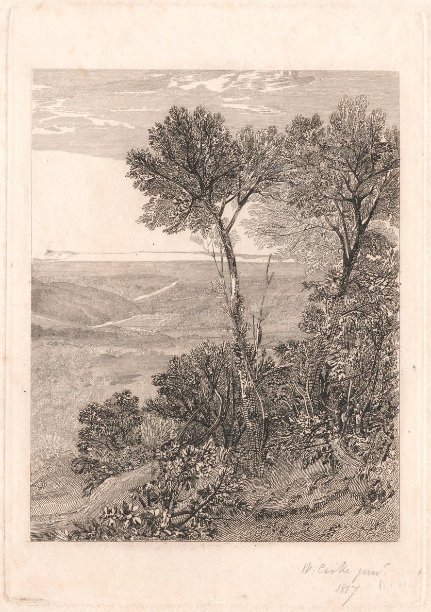 De vallei van Ashburnham, een replica van de rechterhelft door William Bernard Cooke
