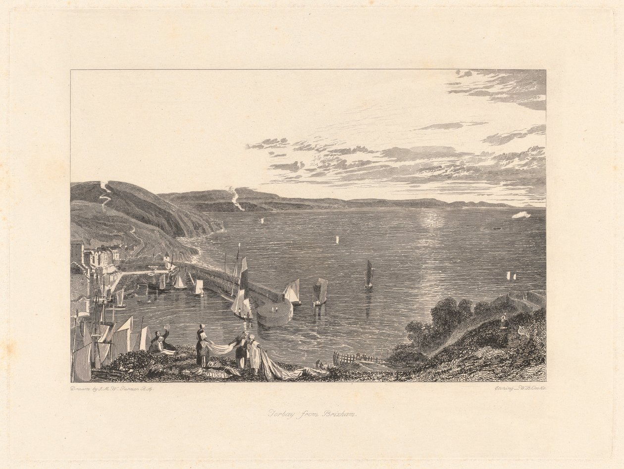 Torbay vanaf Brixham door William Bernard Cooke