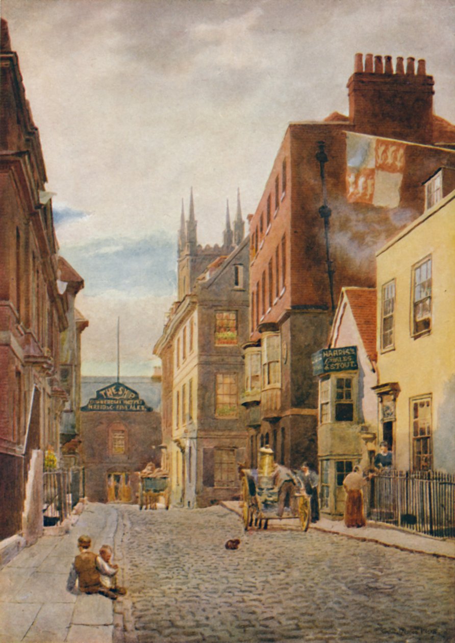 Church Street, kijkend naar het zuiden door William Biscombe Gardner