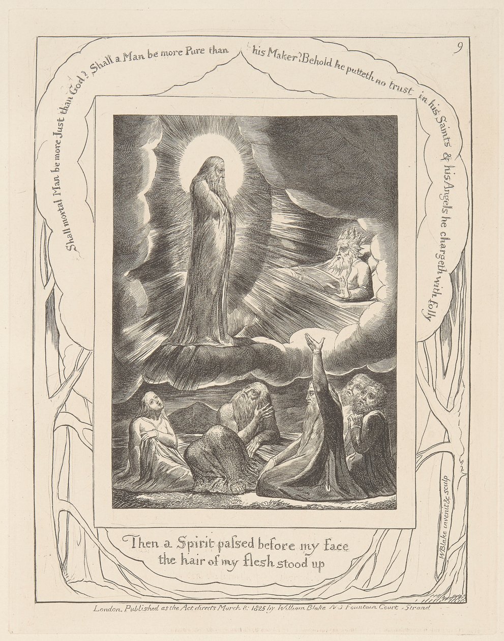 Boek van Job, Plaat 9, Het Visioen van Elifaz door William Blake