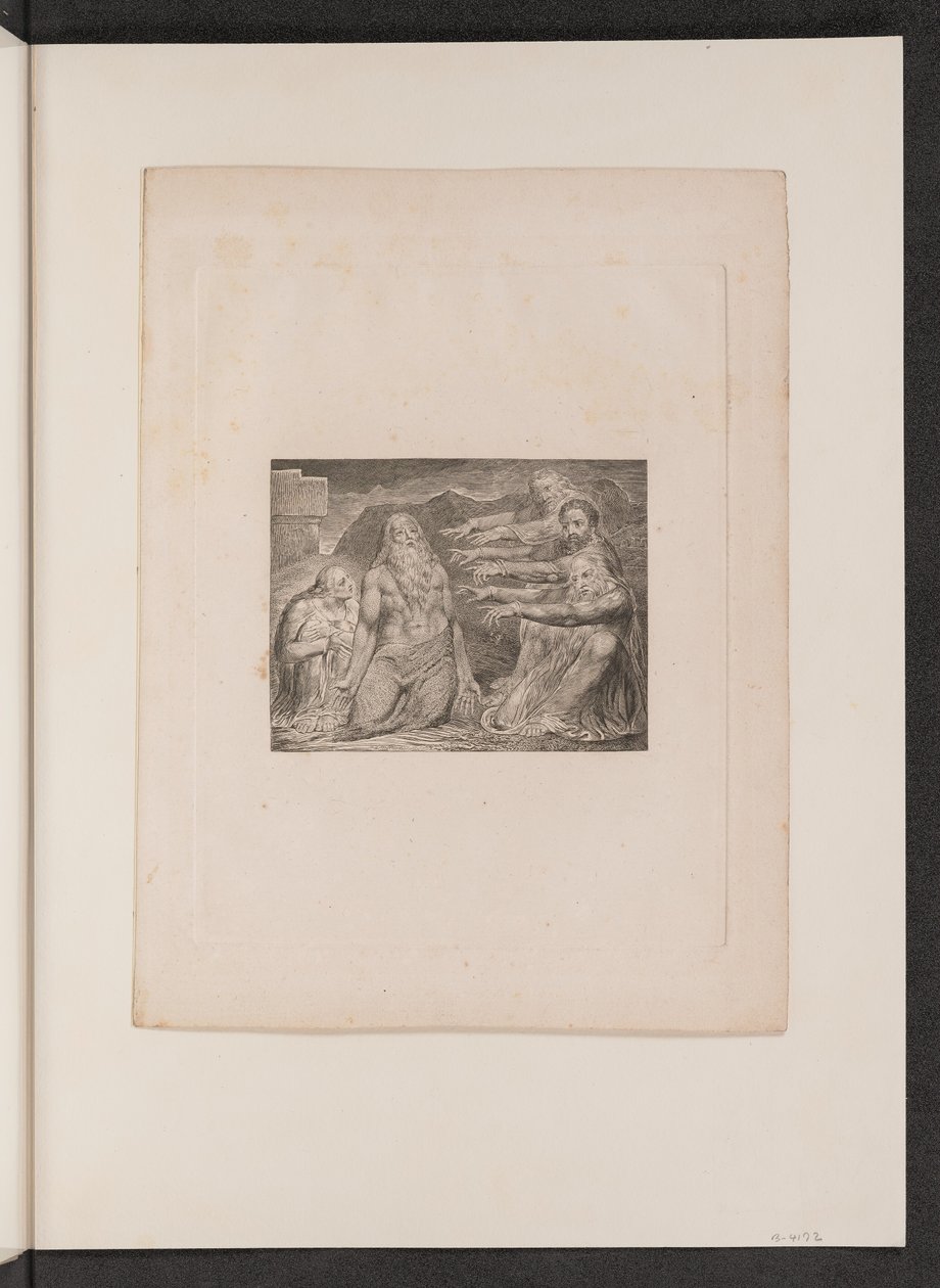 Job Berispt door Zijn Vrienden door William Blake