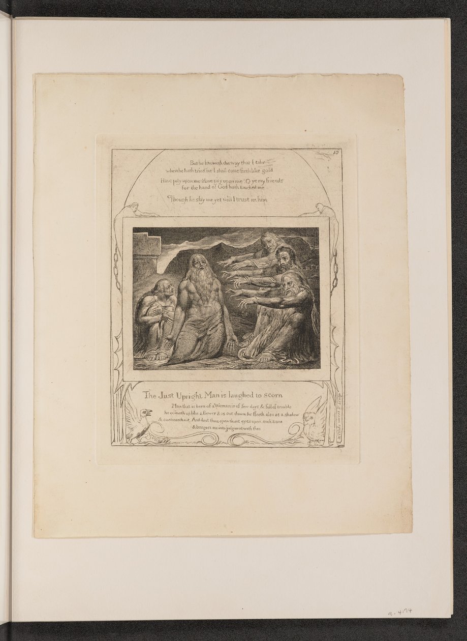 Job Berispt door Zijn Vrienden door William Blake
