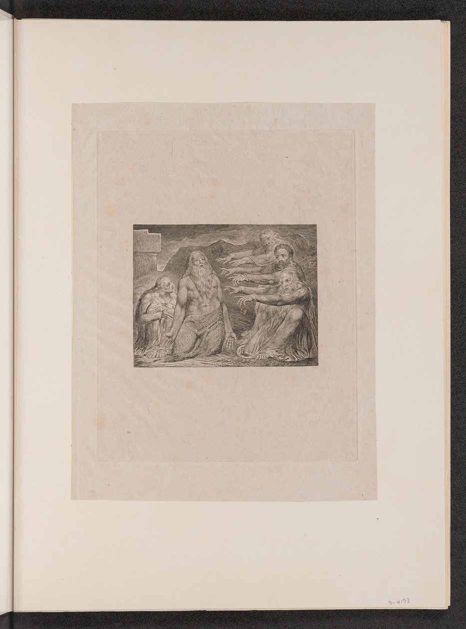 Job berispt door zijn vrienden, 1825 door William Blake