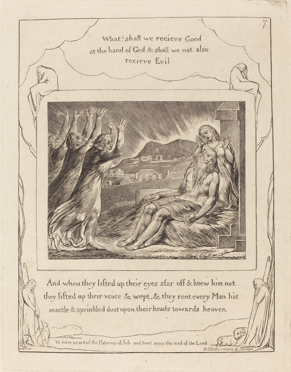 Jobs troosters door William Blake