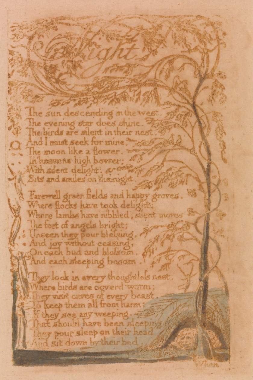 Nacht (Tafel 16) door William Blake