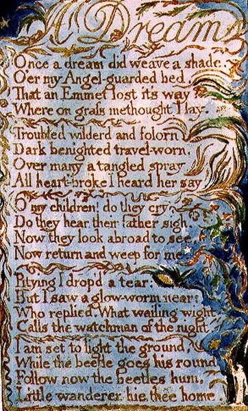 Een droom: plaat 26 uit Songs of Innocence and of Experience (kopie AA) c.1815-26 door William Blake