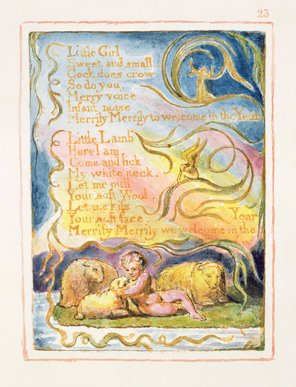 Lente (vervolg): plaat 23 uit Songs of Innocence and of Experience (kopie AA) door William Blake