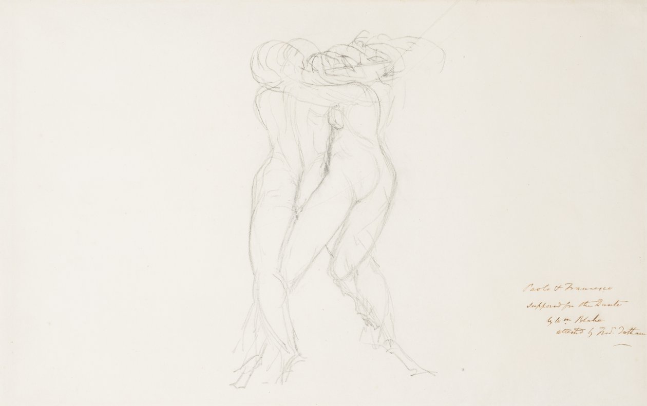 Paolo en Francesca door William Blake