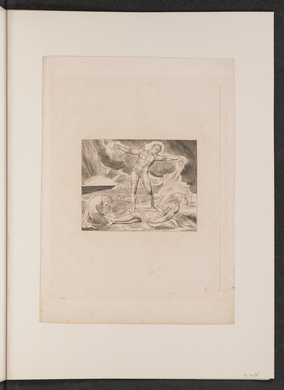 Satan slaat Job met zweren door William Blake