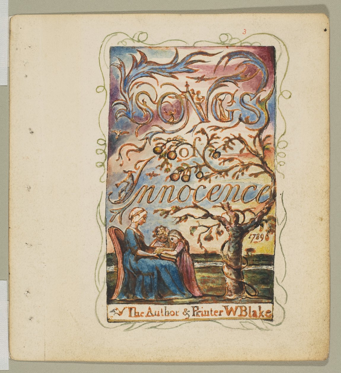 Songs of Innocence: Titelpagina door William Blake