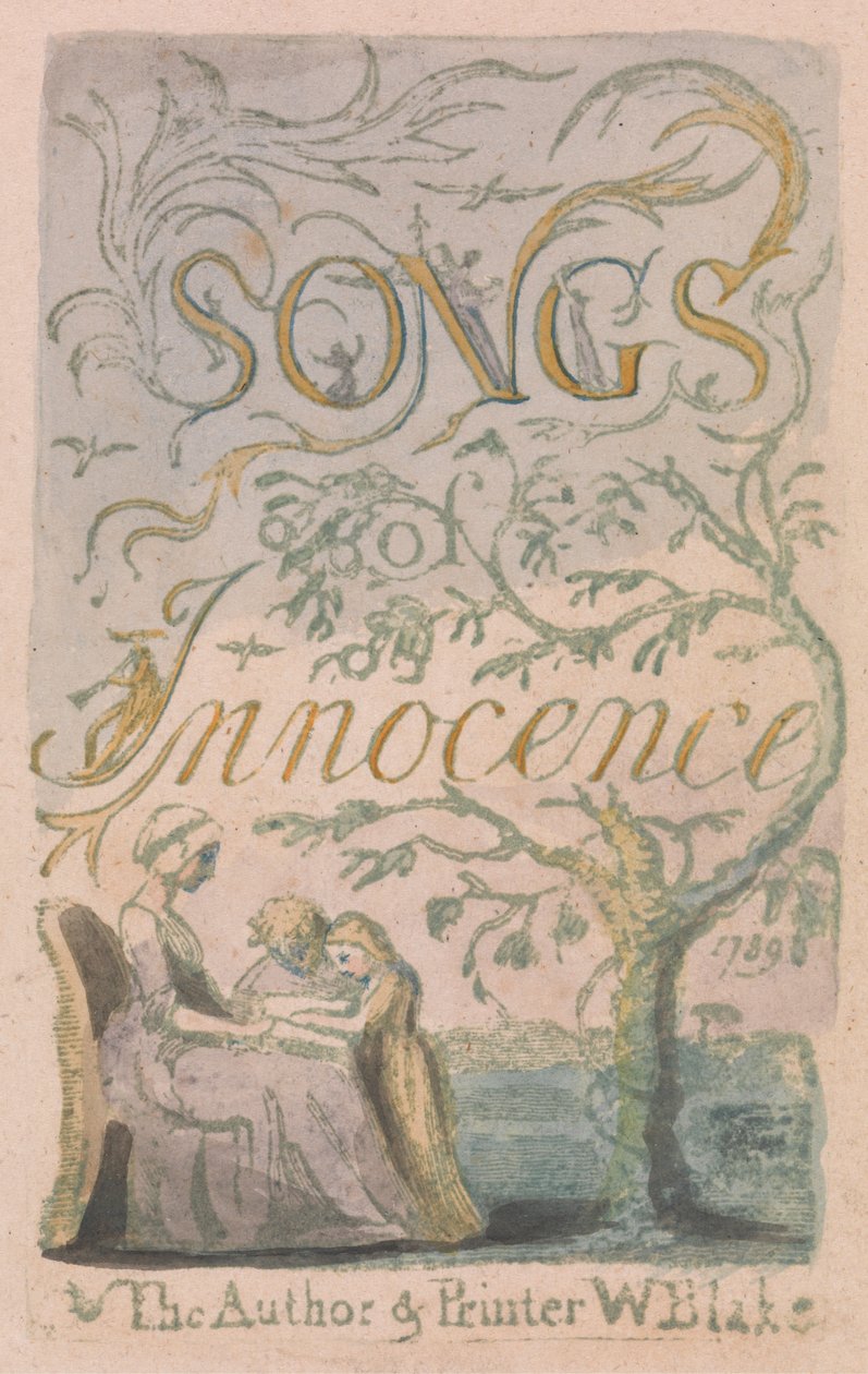 Songs of Innocence and of Experience, Plaat 2, Innocence Titelpagina (Bentley 3) door William Blake