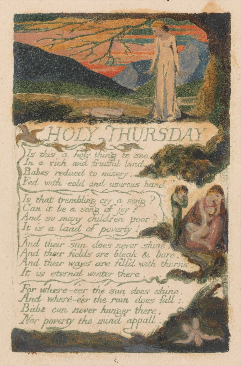 Songs of Innocence and of Experience, Plaat 38, "Holy Thursday" (Bentley 33) door William Blake